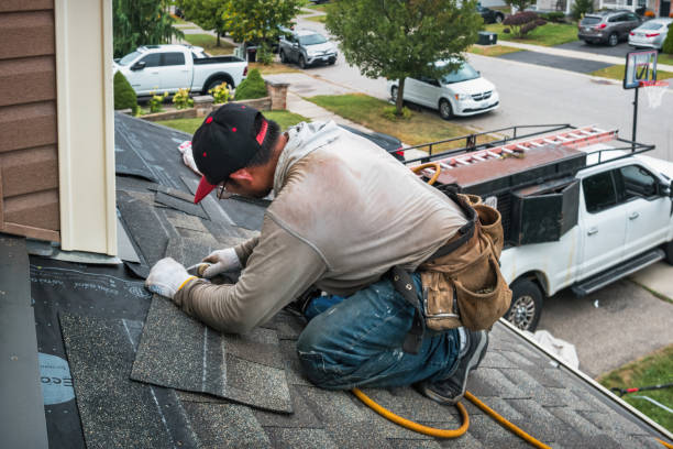 Professional Flat Roof Repair technician working in Lincoln Park, NY